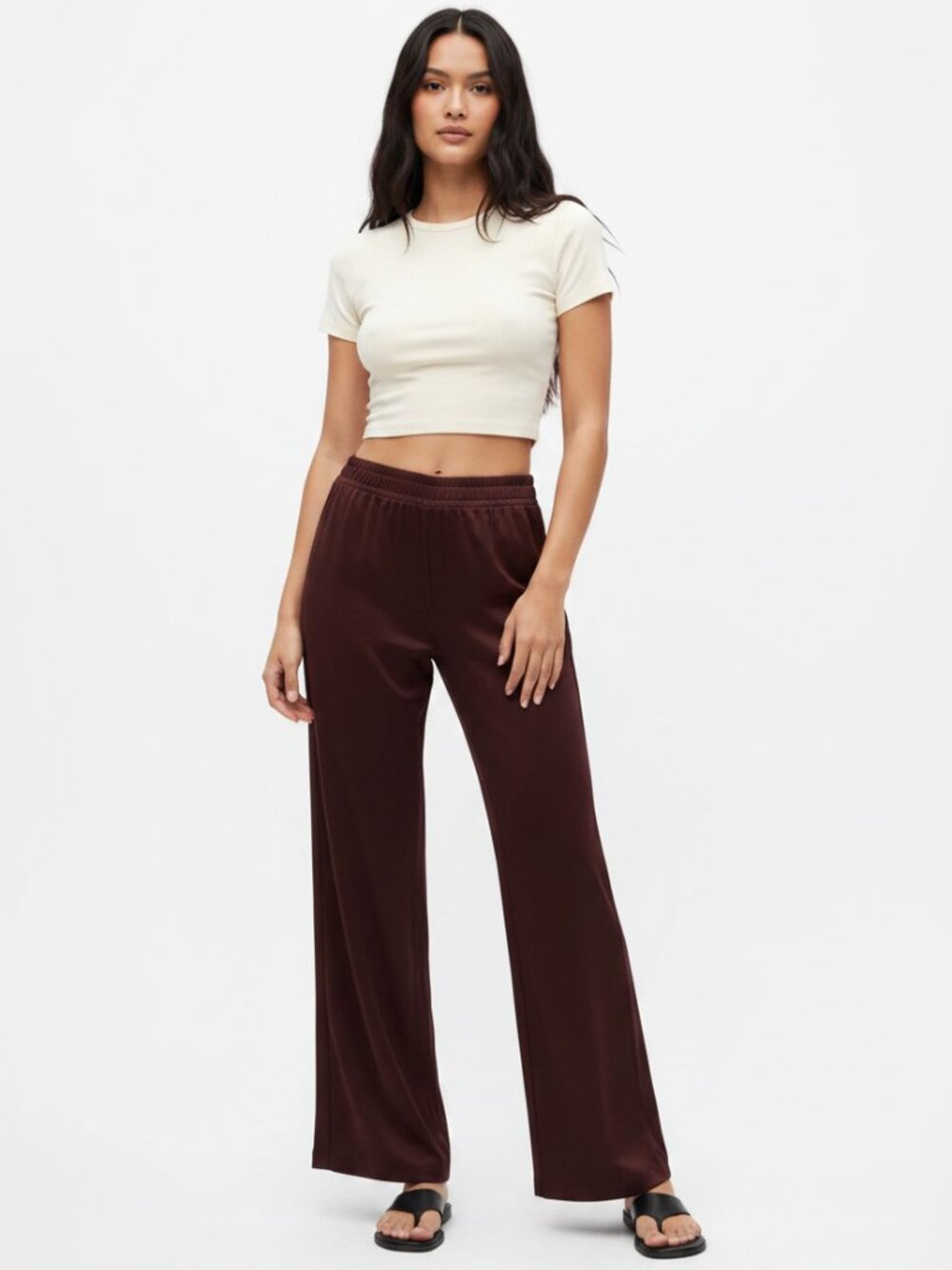 BDG Urban Outfitters Maroon Piper Wide Leg Pintuck Track Pants Small